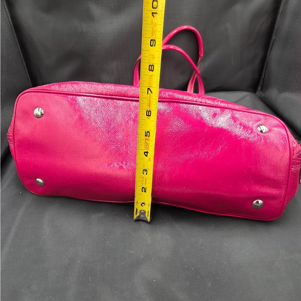 Coach Pink Leather Kisslock Tote Bag - Picture 6 of 11
